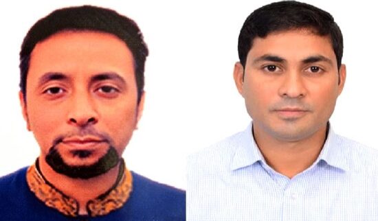 জাতীয় যুব পুরস্কারপ্রাপ্ত পরিষদের সভাপতি আশফাক উদ্দীন আহমদ ও সম্পাদক নুরুল আবছার সিকদার।